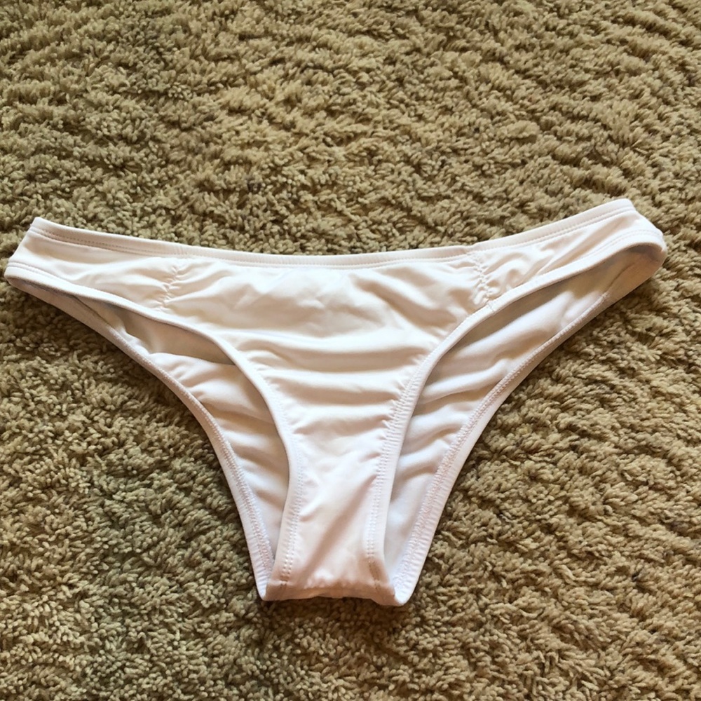 White bikini bottoms